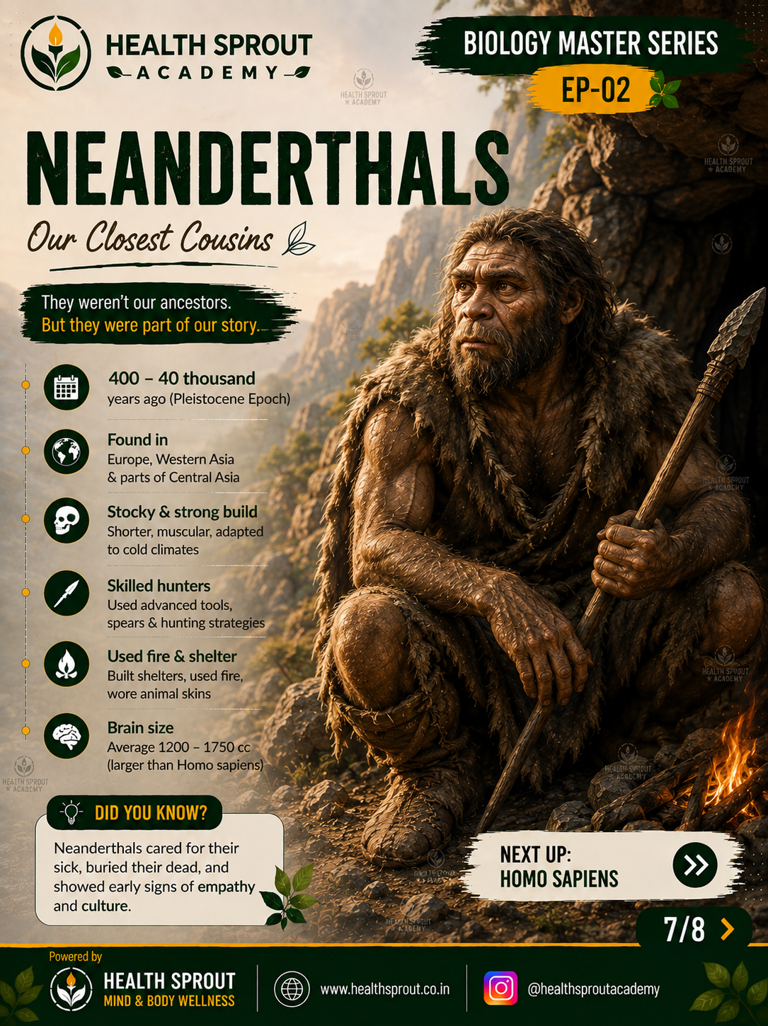 Neanderthals — Health Sprout Academy Biology Master Series